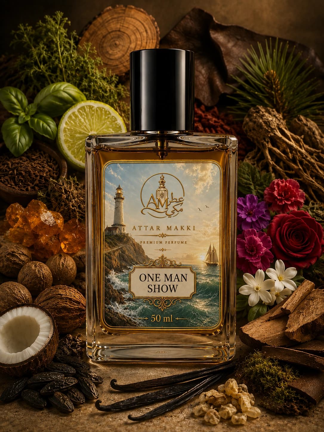 One Man Show perfume bottle — Woody · Oriental — Attar Makki Karachi